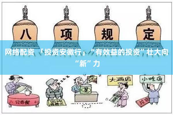 网络配资 「投资安徽行」“有效益的投资”壮大向“新”力