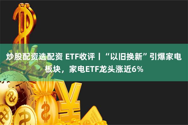 炒股配资选配资 ETF收评丨“以旧换新”引爆家电板块，家电ETF龙头涨近6%