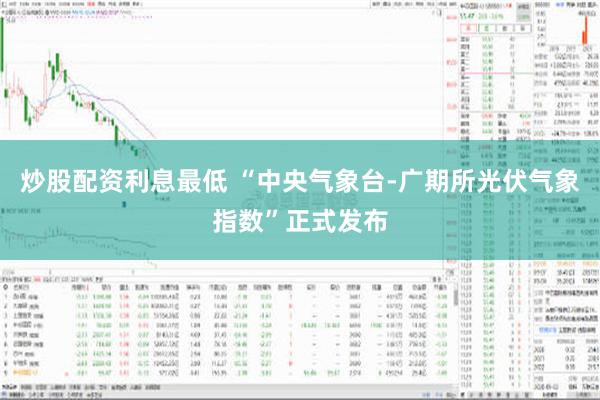 炒股配资利息最低 “中央气象台-广期所光伏气象指数”正式发布